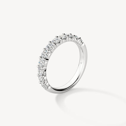 Signature 11-Stone Band, 18K White Gold, large