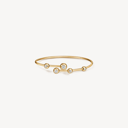 DREAM FLOATING FLEXI BANGLE, 18K Yellow Gold, large