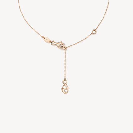 LU Single Diamond Pendant Necklace, 18K Rose Gold, large