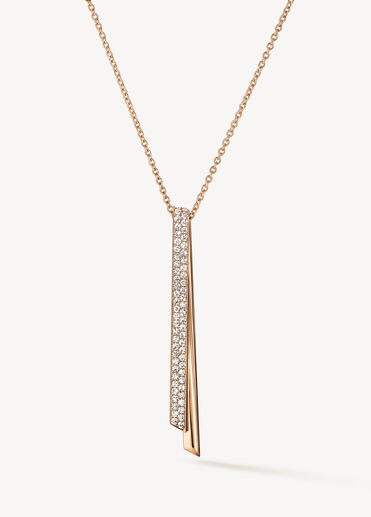 INSIDE/OUT Diamond Flip Drop Pendant Necklace, 18K Rose Gold INSIDE/OUT Diamond Flip Drop Pendant Necklace, 18K Rose Gold, large