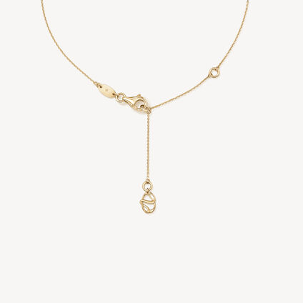 Charmed Half Moon Pendant Necklace, 18K Yellow Gold, large