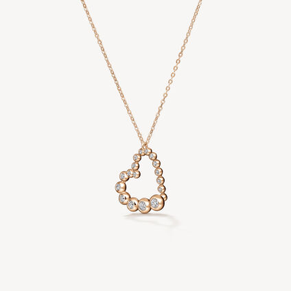 DREAM HEART PENDANT NECKLACE - SMALL, 18K Rose Gold, large