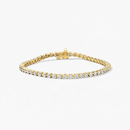 Temptation Three-Prong Bracelet, 18K Yellow Gold, large