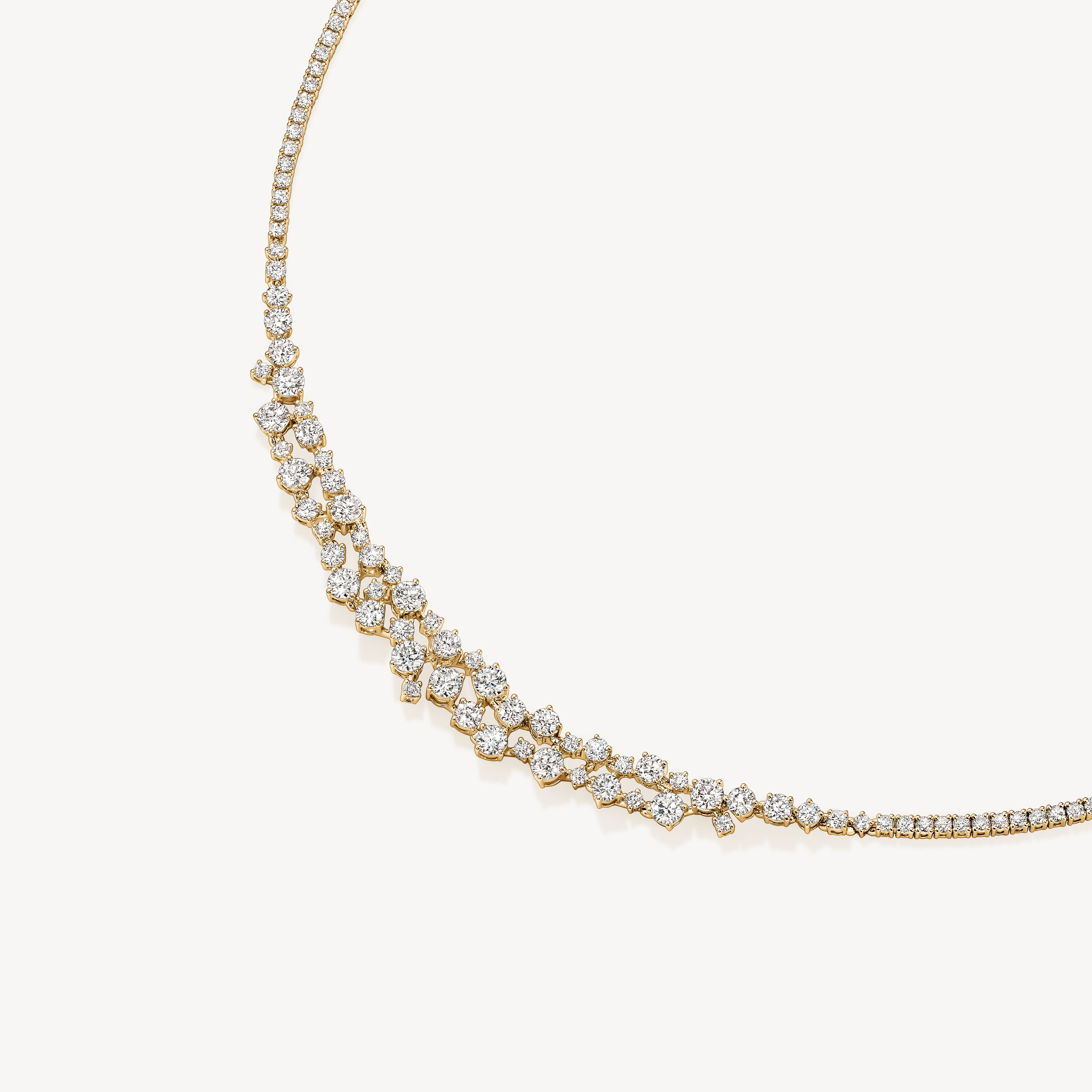 Starlight Diamond Necklace, 18K Yellow Gold, large