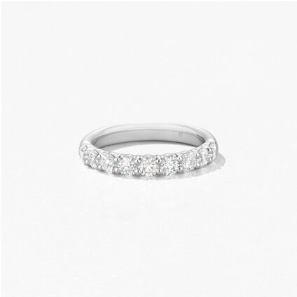 Signature 9-Stone Band, 18K White Gold, large
