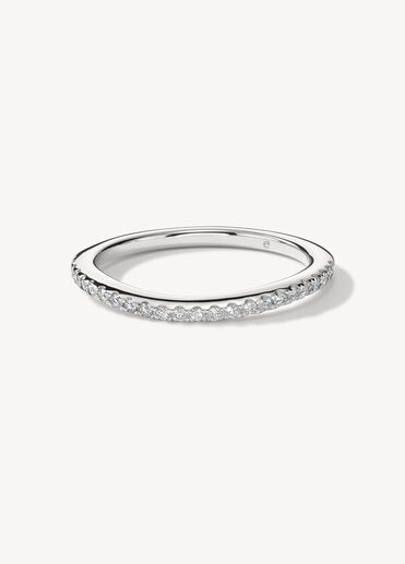 Transcend Premier Curved Diamond Band, 18K White Gold Transcend Premier Curved Diamond Band, 18K White Gold, large