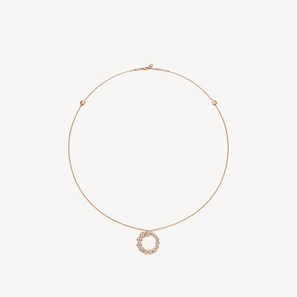 DREAM Circle Convertible Pendant Necklace, 18K Rose Gold, large