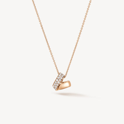 INSIDE/OUT Multi-Wear Rondel Diamond Pendant Necklace, 18K Rose Gold, large