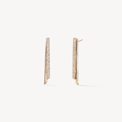 INSIDE/OUT Diamond Stiletto Flip Earrings, 18K Rose Gold, large