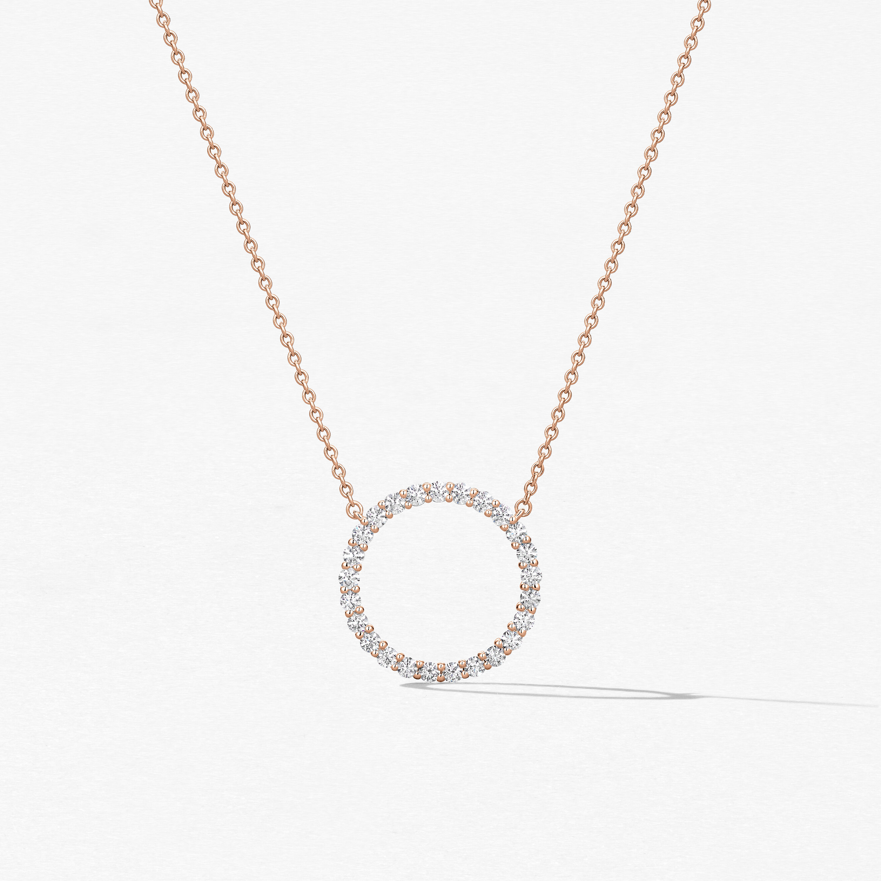Signature Circle Pendant - Large, 18K Rose Gold, large