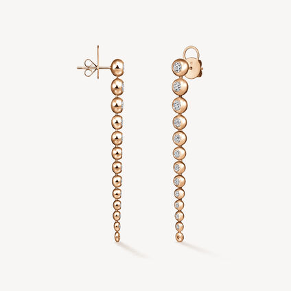 DREAM Circle Convertible Earrings, 18K Rose Gold, large