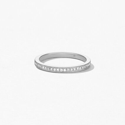 HOF Signature Diamond Band, 18K White Gold, large