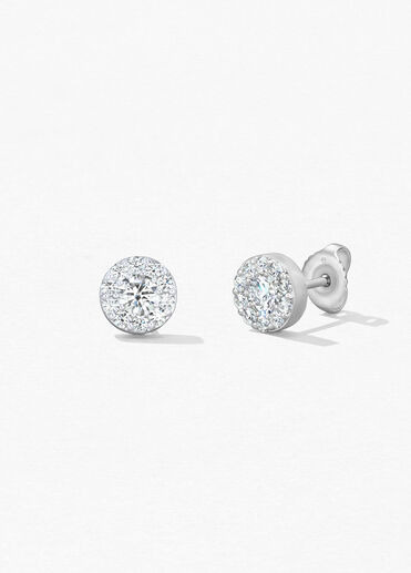 Fulfillment Stud Earrings, 18K White Gold Fulfillment Stud Earrings, 18K White Gold, large