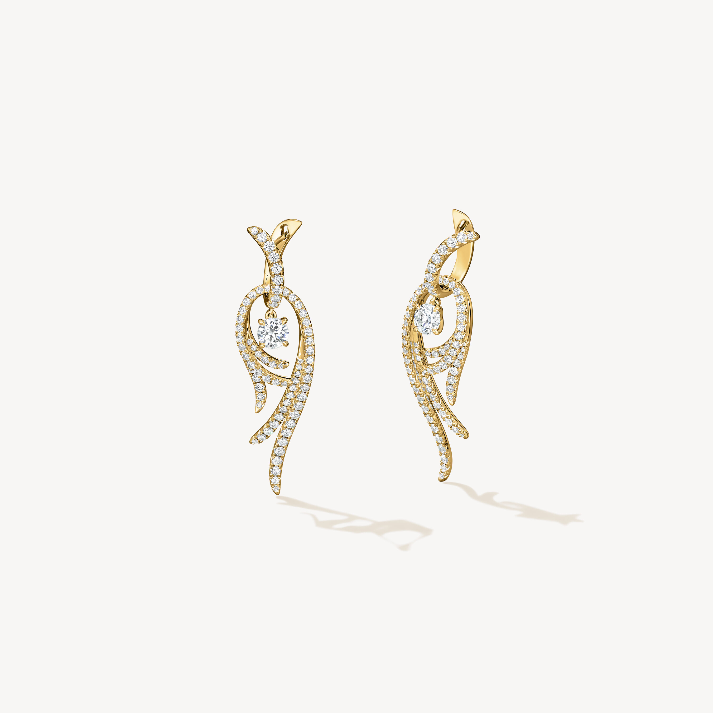 VELA Twisted Drop Earrings, Small, 18K Yellow Gold, large