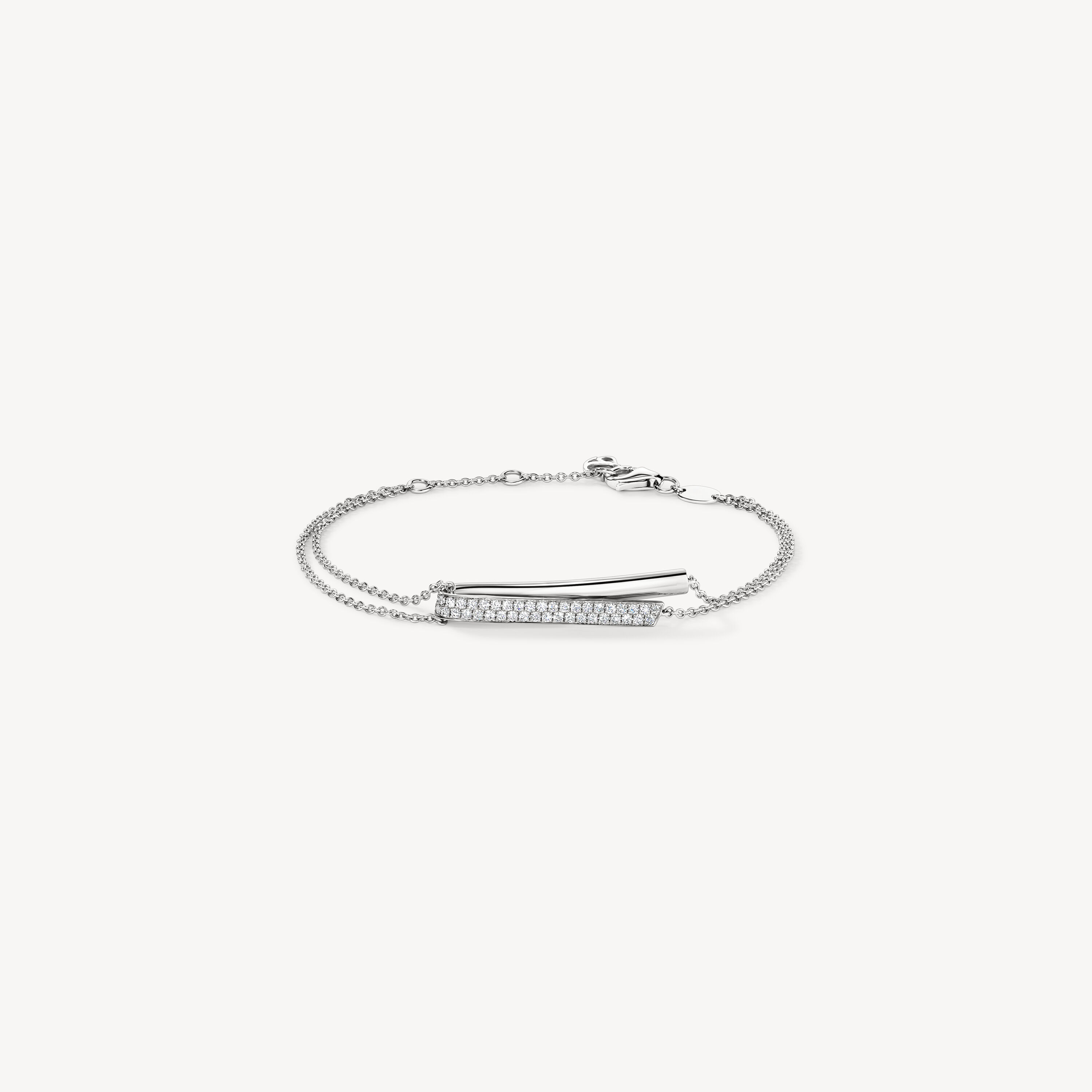 INSIDE/OUT Diamond Flip Bracelet, 18K White Gold, large