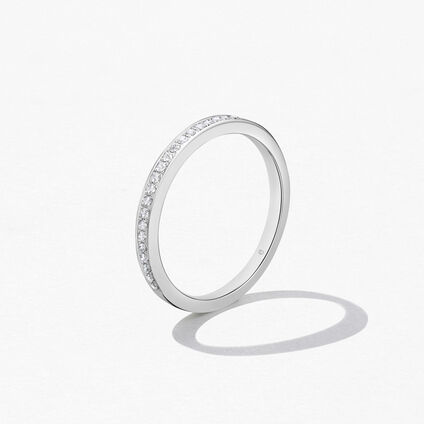 HOF Signature Diamond Band, 18K White Gold, large