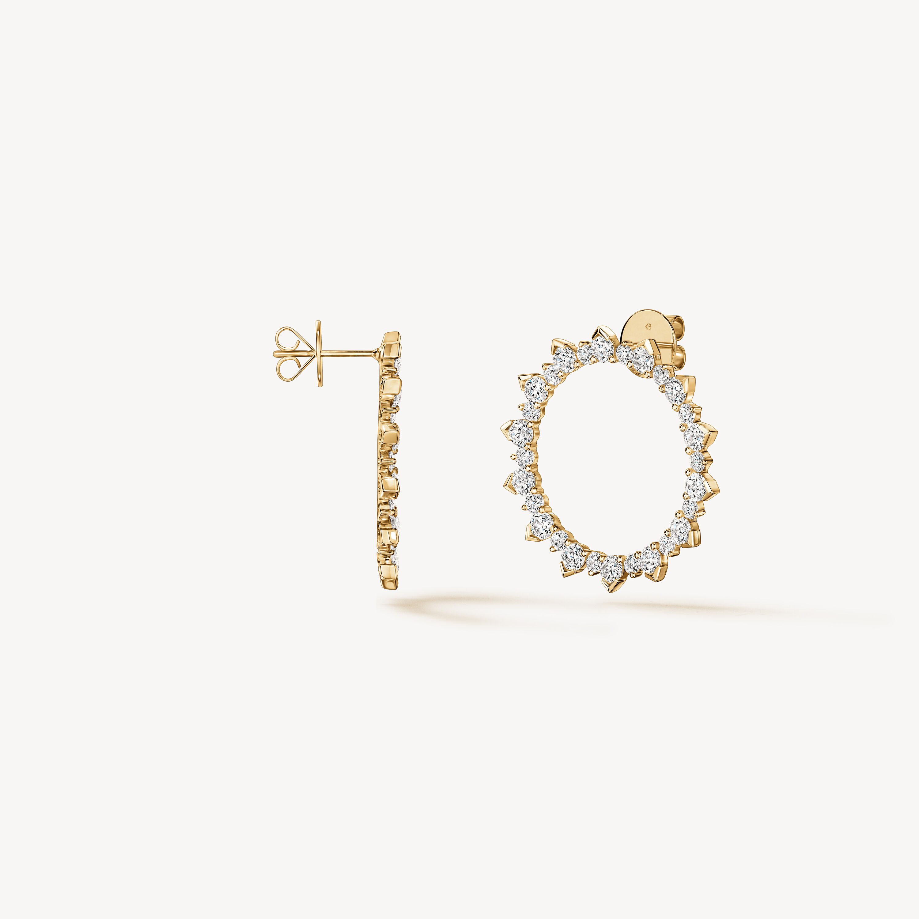 Aerial Open Sunburst Earrings - Large, 18K Yellow Gold, large