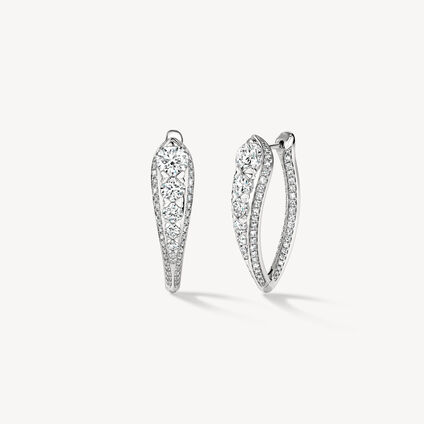 Evermore Diamond Hoop Earrings, , large