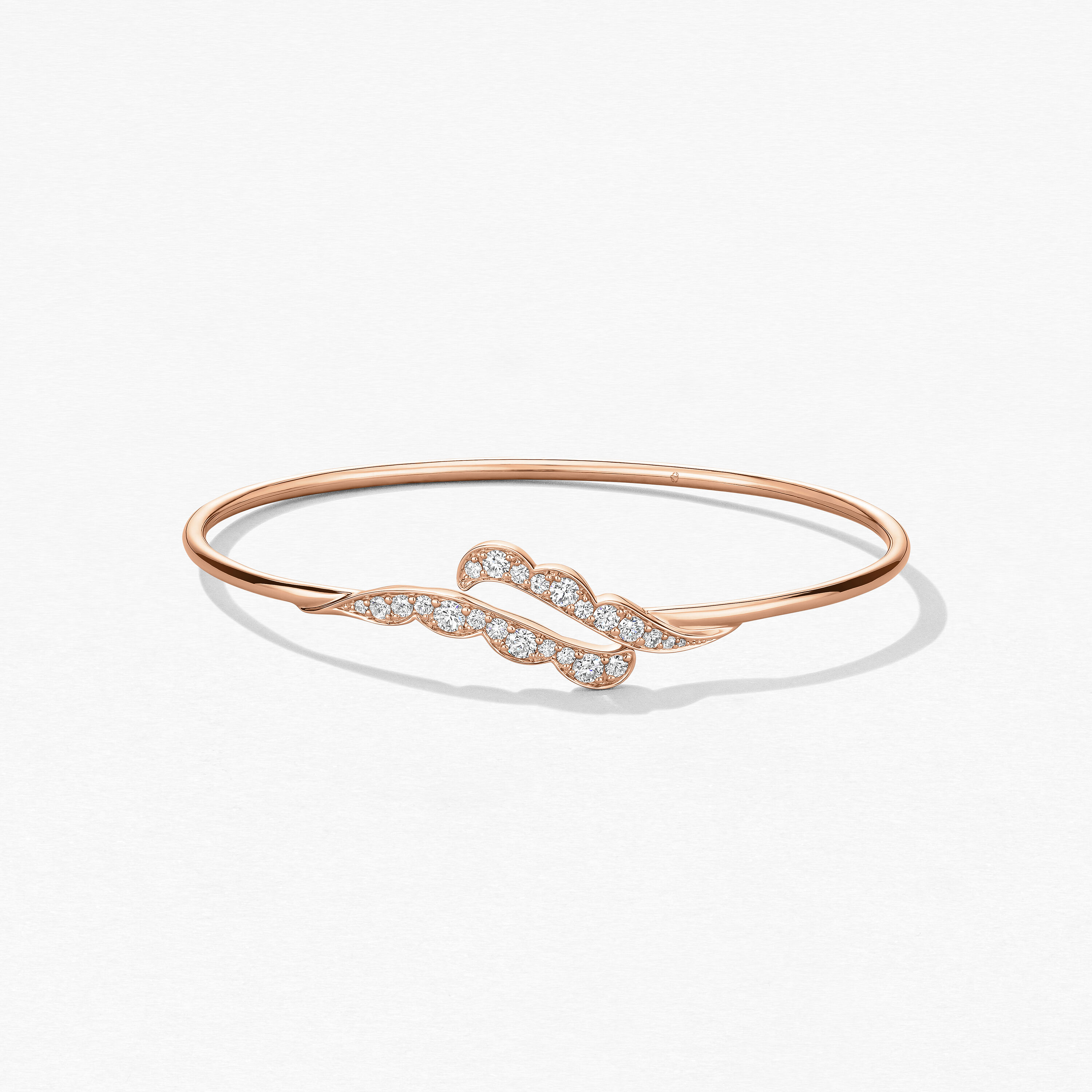 Lorelei Ribbon Flexi Bangle, 18K Rose Gold, large