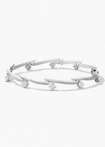 Vela Crossover Bracelet, 18K White Gold Vela Crossover Bracelet, 18K White Gold, large