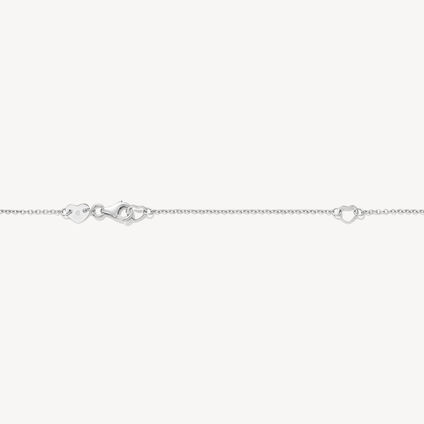 Ellipse Diamond Pendant Necklace, 18K White Gold, large