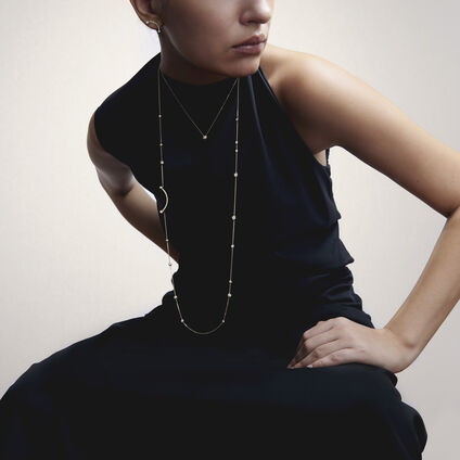 DREAM COMET LONG NECKLACE, 18K Rose Gold, large