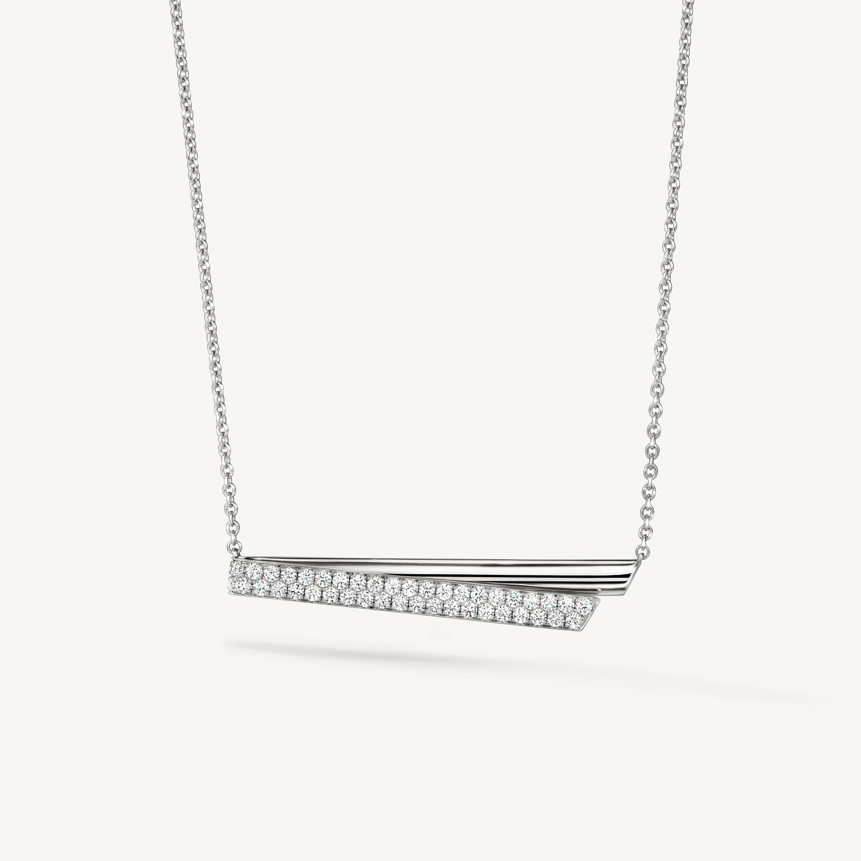 INSIDE/OUT Diamond Flip Pendant Necklace, 18K White Gold, large