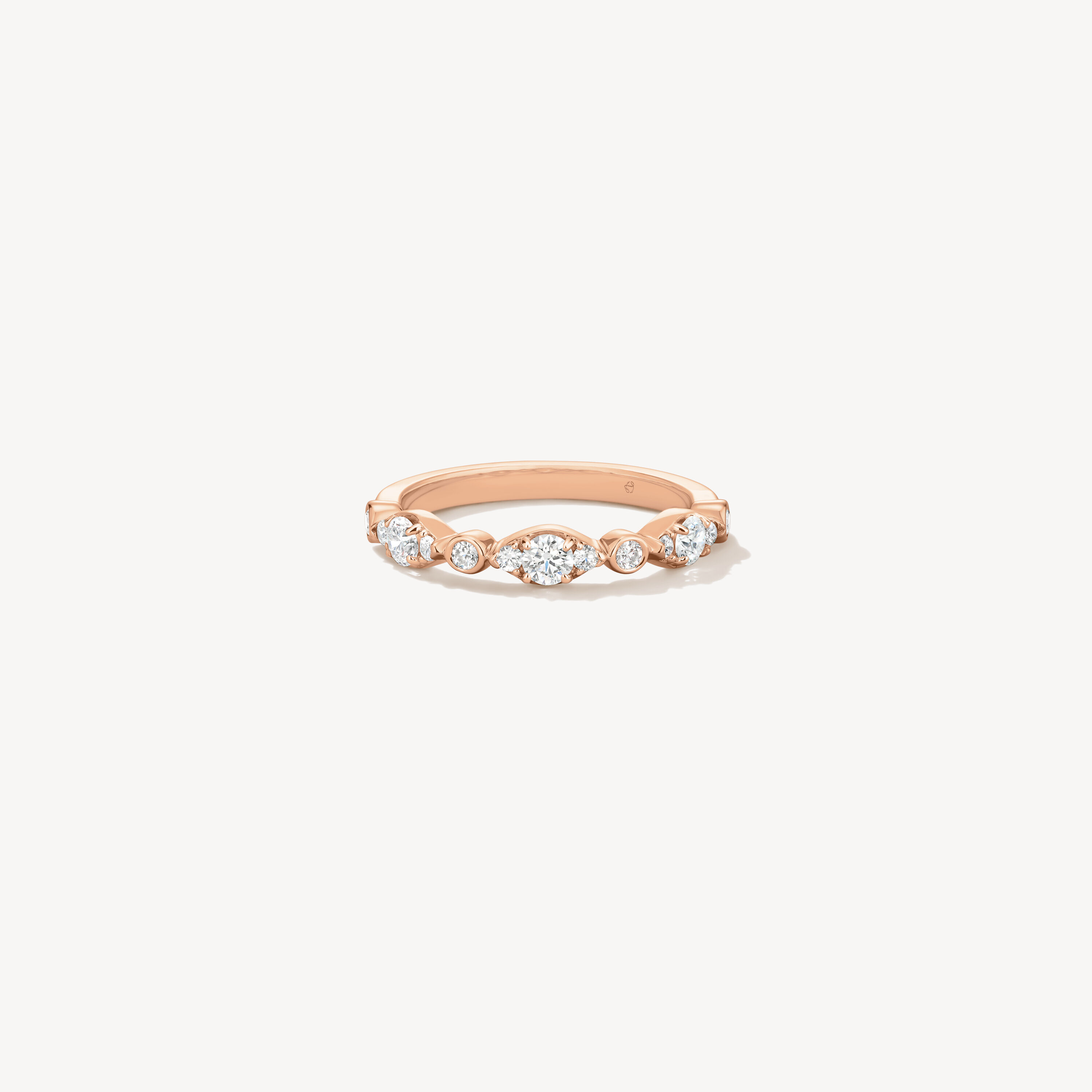 HOF Regal Bezel Band, 18K Rose Gold, large