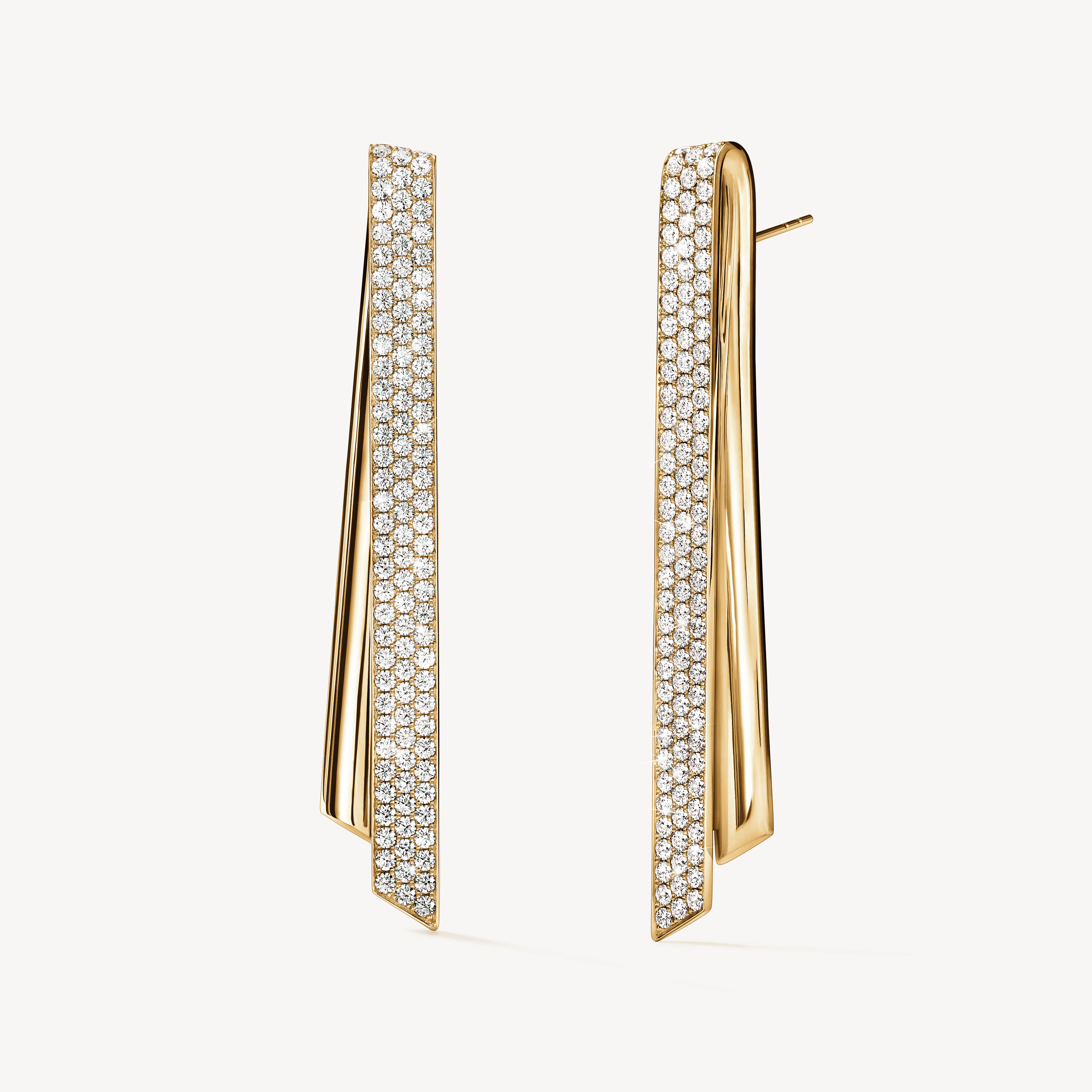 INSIDE/OUT Diamond Stiletto Flip Earrings, 18K Yellow Gold, large