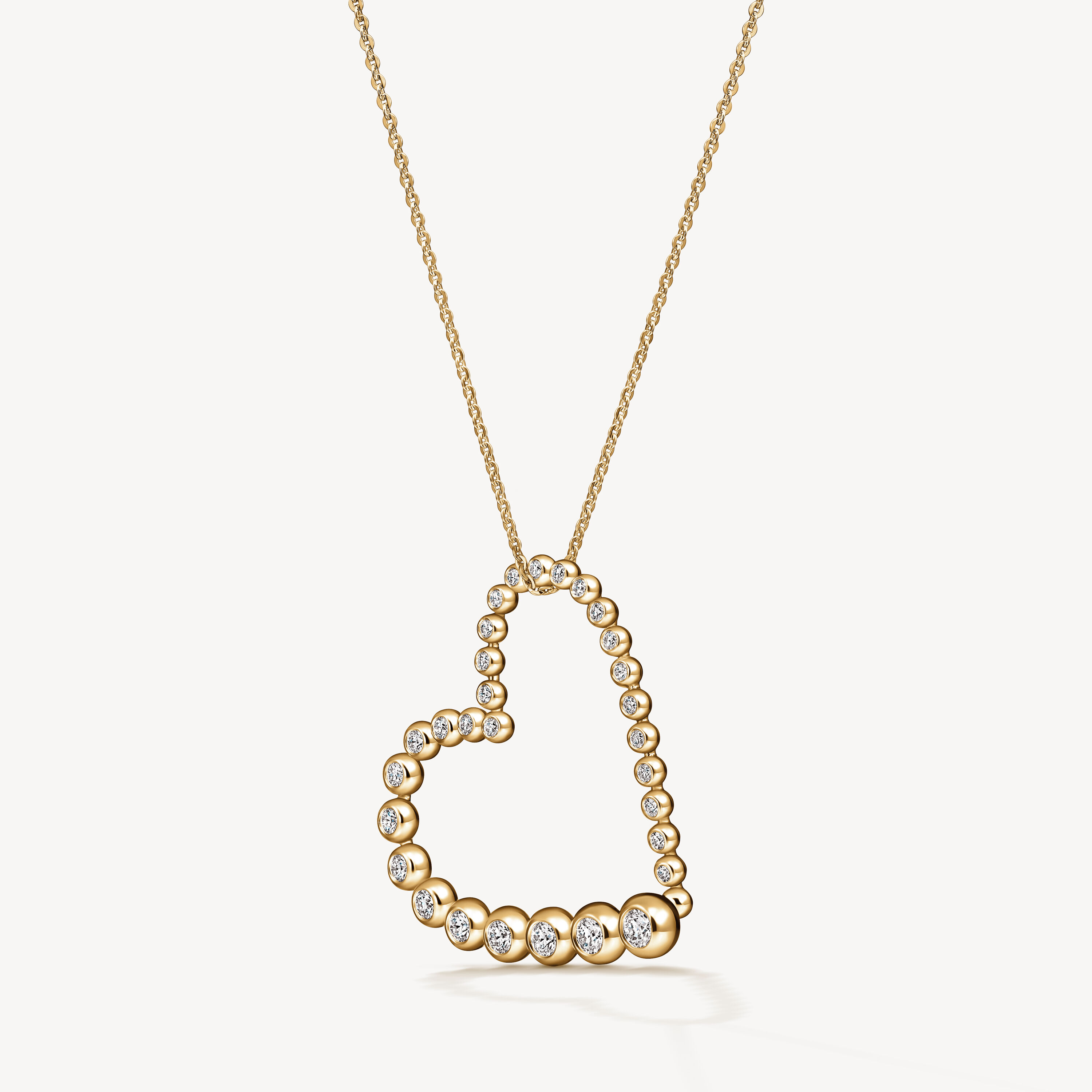 DREAM HEART PENDANT NECKLACE - LARGE, 18K Yellow Gold, large