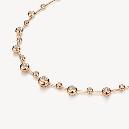 DREAM FLOATING NECKLACE, 18K Rose Gold, large