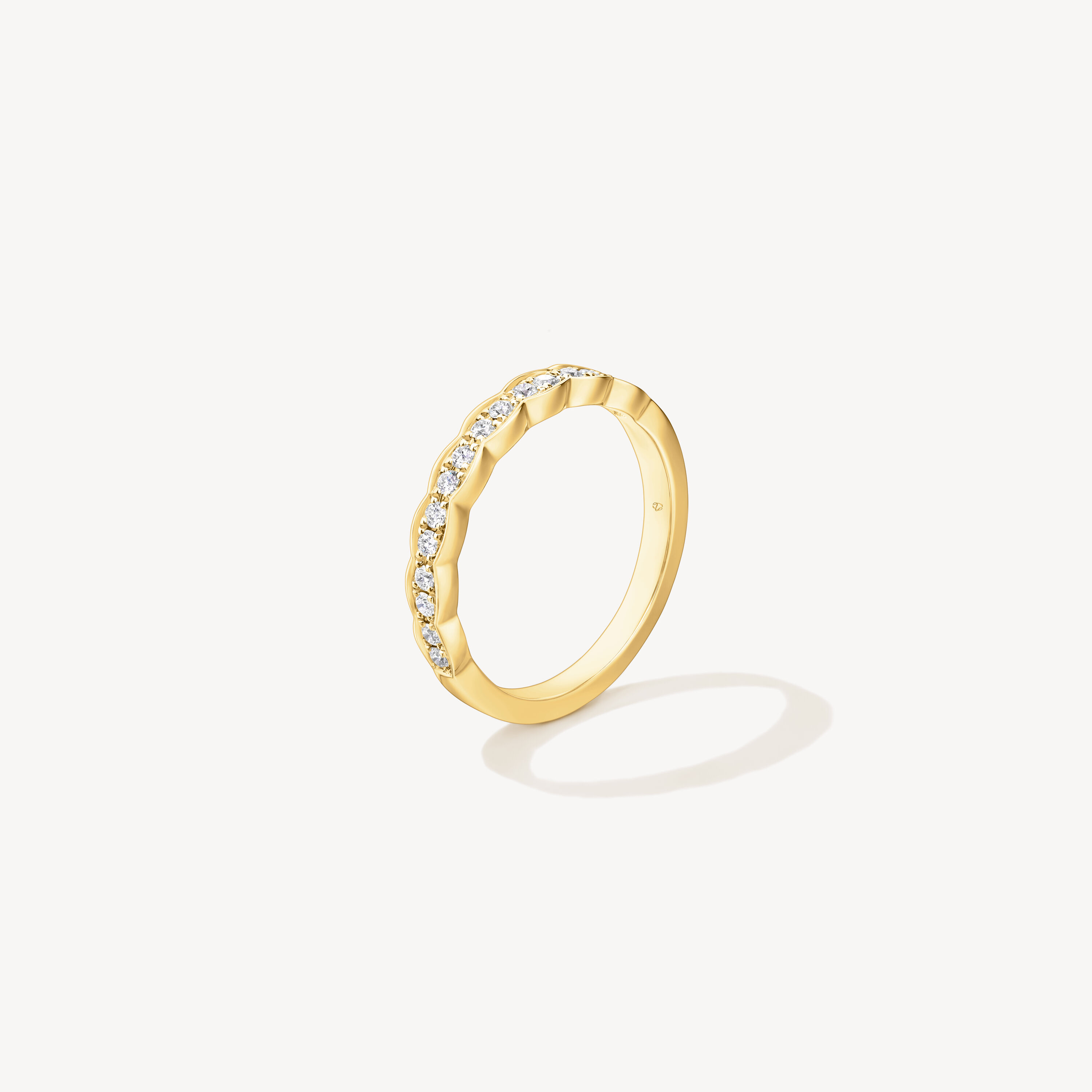 Lorelei Floral Diamond Band, 18K Yellow Gold, large