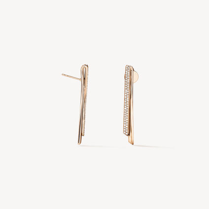 INSIDE/OUT Diamond Stiletto Flip Earrings, 18K Rose Gold, large