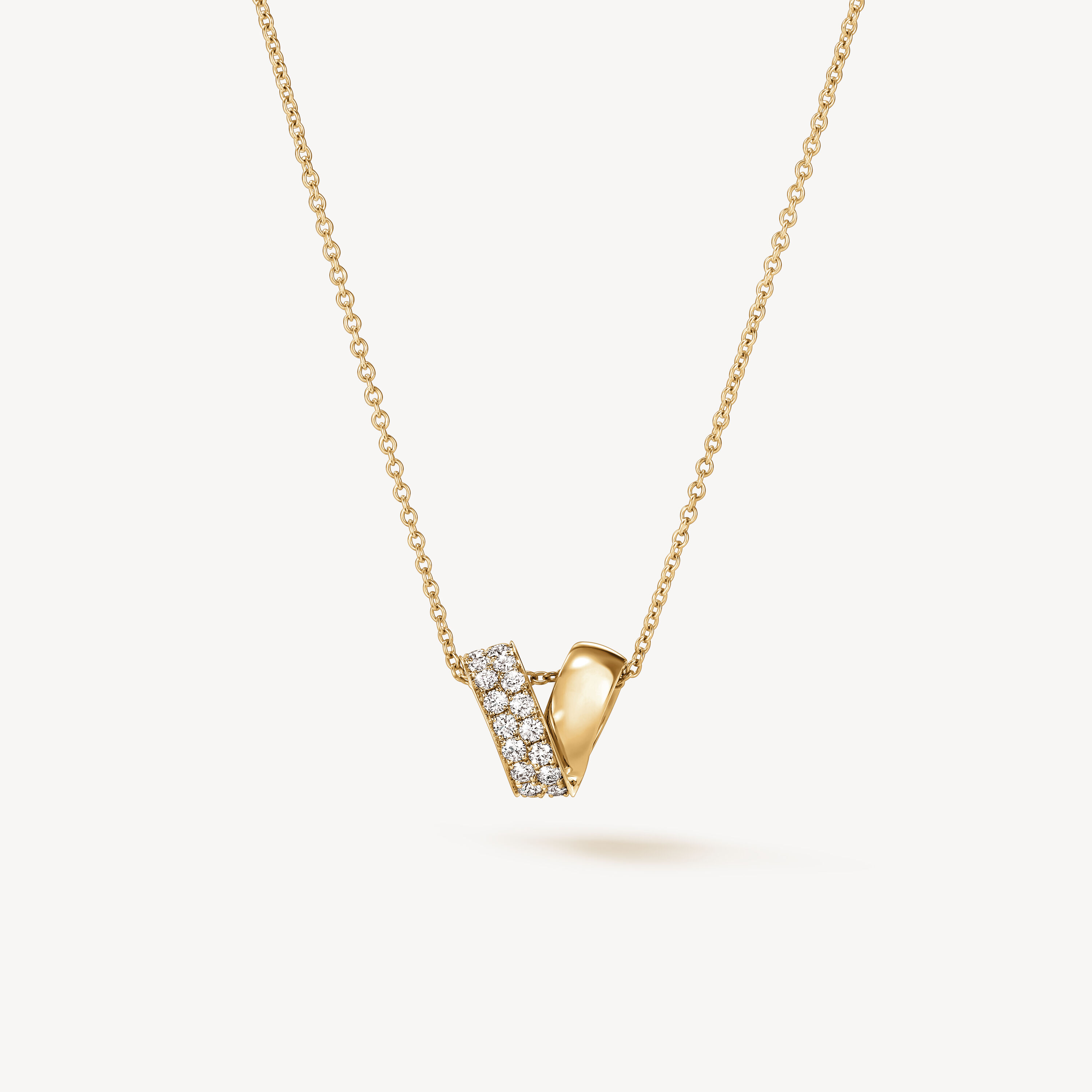 INSIDE/OUT Multi-Wear Rondel Diamond Pendant Necklace, 18K Yellow Gold, large