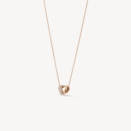 INSIDE/OUT Rondel Diamond Pendant Necklace, 18K Rose Gold, large