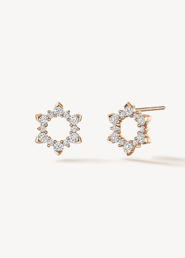 AERIAL Sunburst Earrings - Small, 18K Rose Gold AERIAL Sunburst Earrings - Small, 18K Rose Gold, large