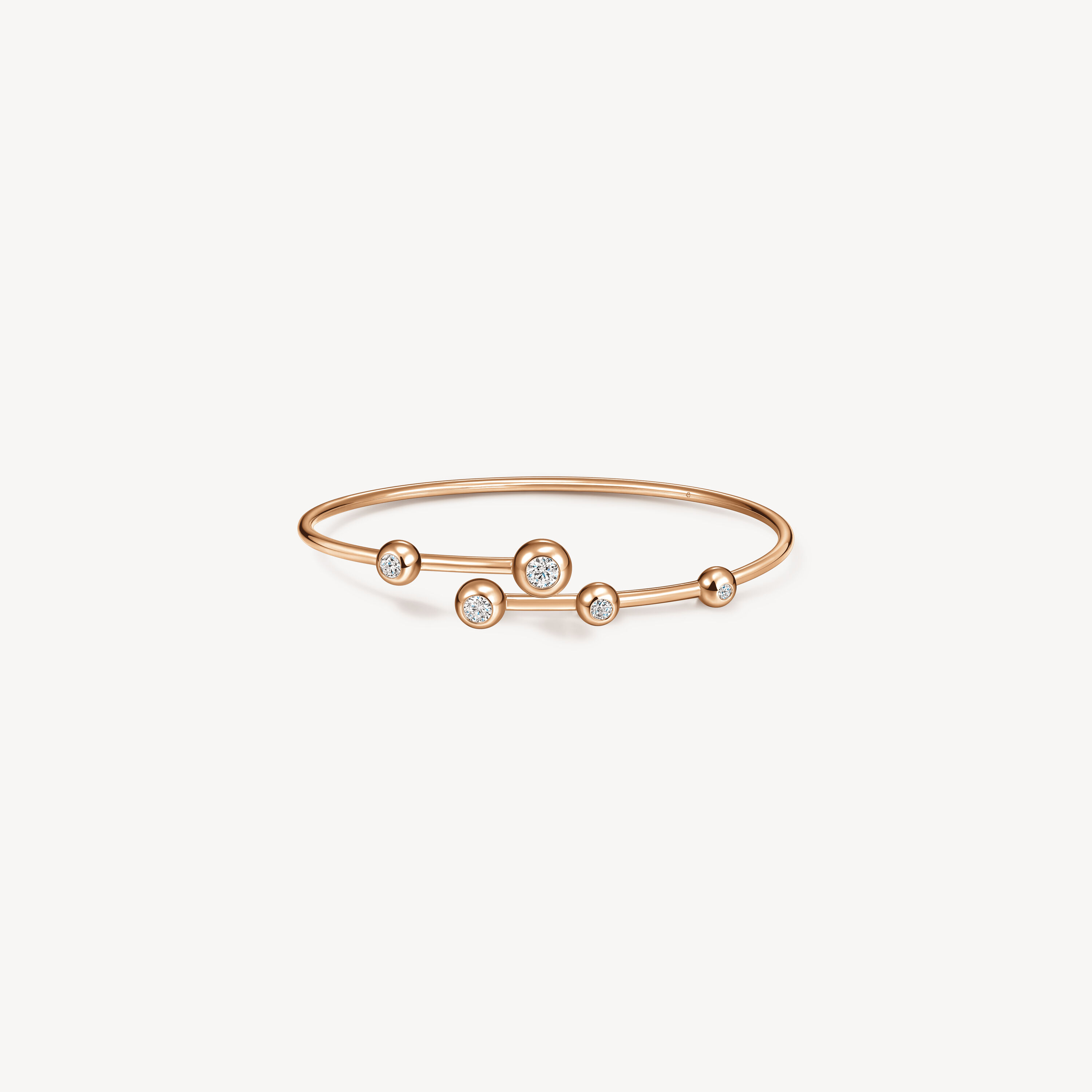 Dream Floating Flexi Bangle, 18K Rose Gold, large