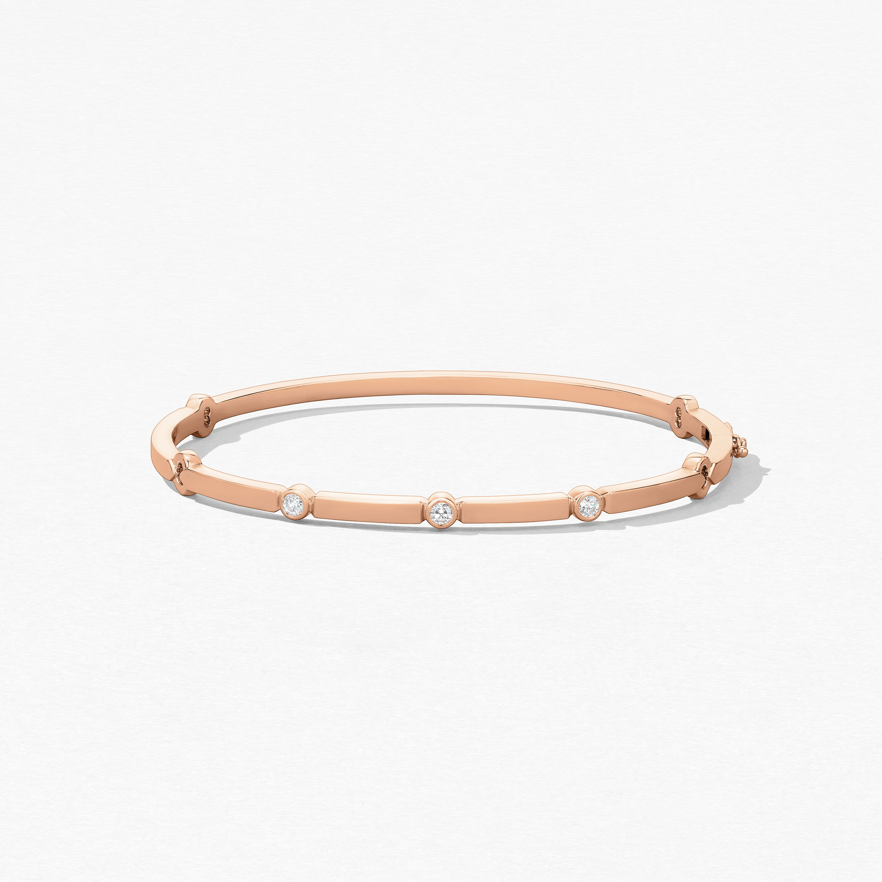 Copley Multi Stone Bangle, 18K Rose Gold, large