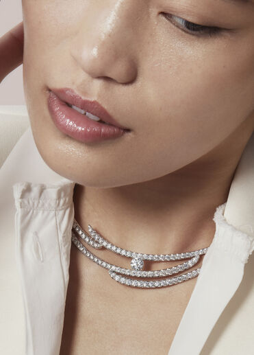 VELA French Cut Pavé Collar, 18K White Gold VELA French Cut Pavé Collar, 18K White Gold, large