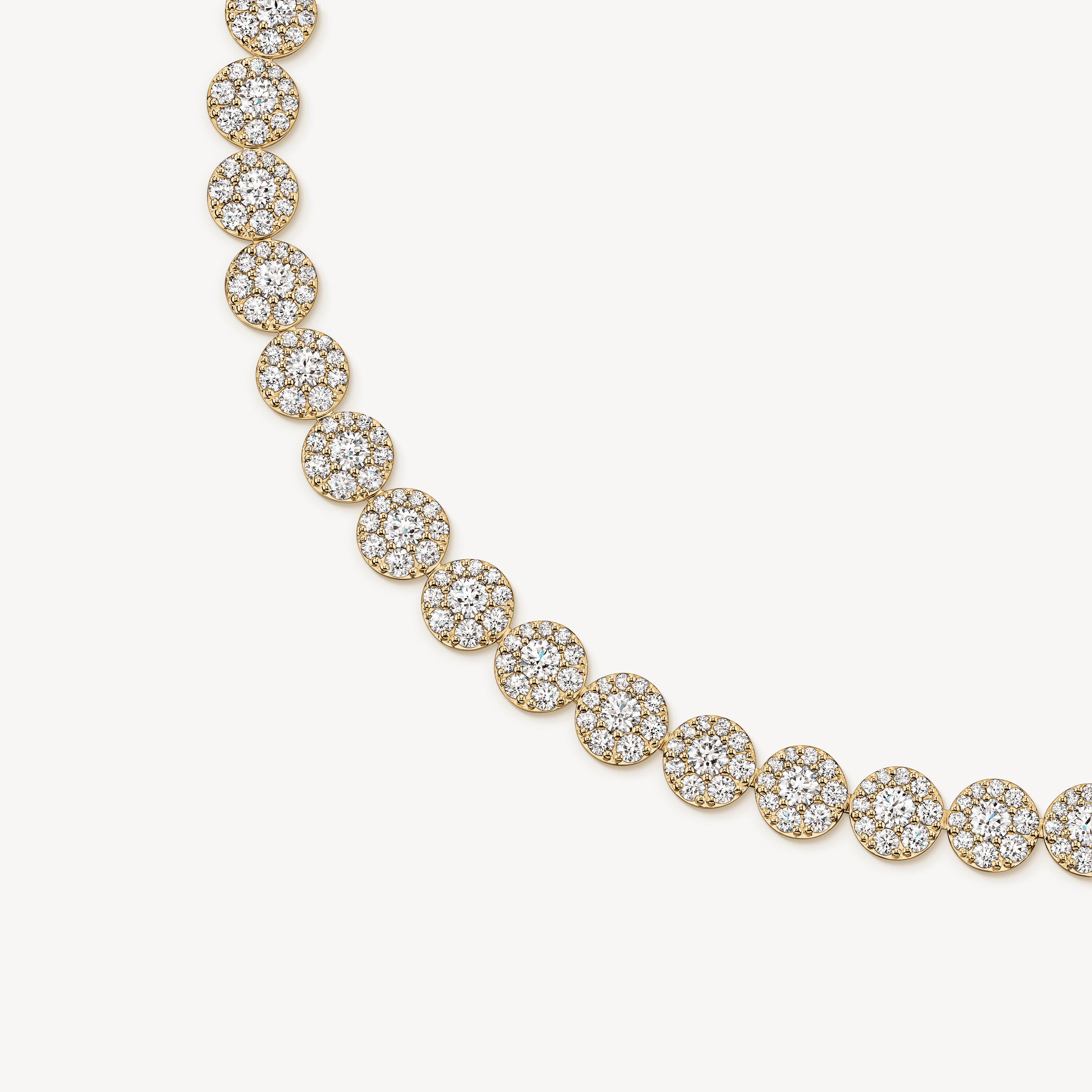 TESSA LINE NECKLACE, 18K Yellow Gold, large