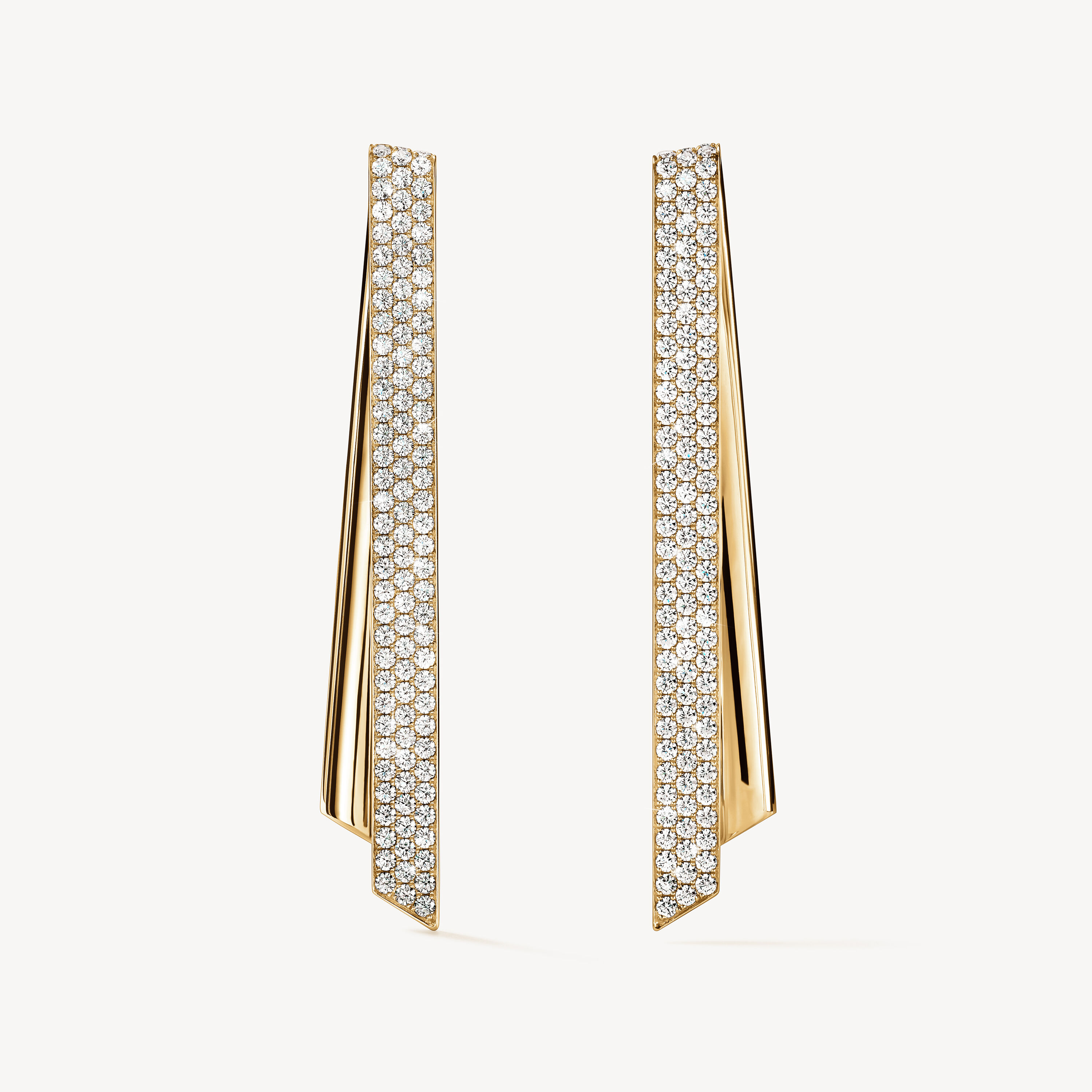 INSIDE/OUT Diamond Stiletto Flip Earrings, 18K Yellow Gold, large