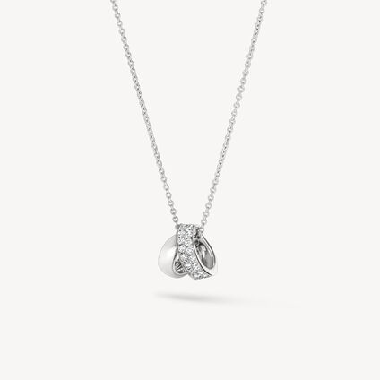 INSIDE/OUT Multi-Wear Rondel Diamond Pendant Necklace, 18K White Gold, large