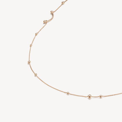 DREAM COMET LONG NECKLACE, 18K Rose Gold, large