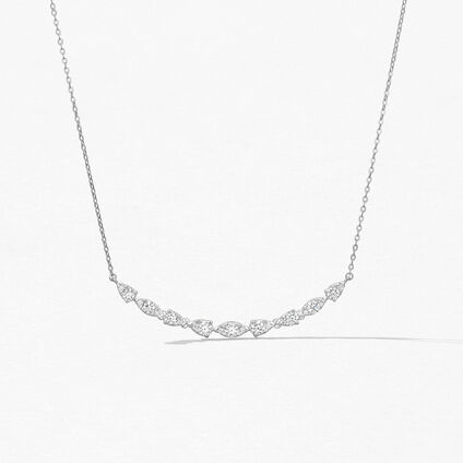 Aerial Dewdrop Pendant Small, 18K White Gold, large