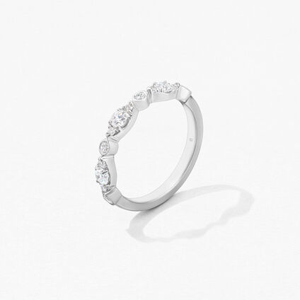 HOF Bezel Regal Band, 18K White Gold, large