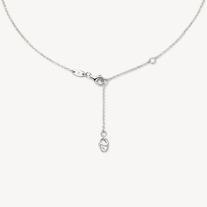 VELA French Cut Pav&eacute; Diamond Pendant Necklace, 18K White Gold, large