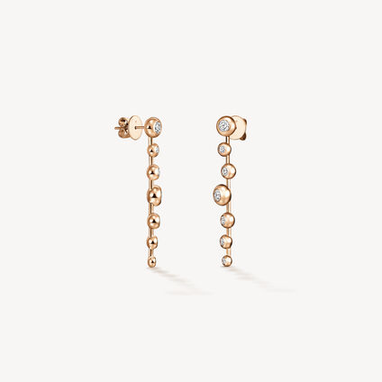 DREAM FLOATING STILETTO EARRINGS, 18K Rose Gold, large