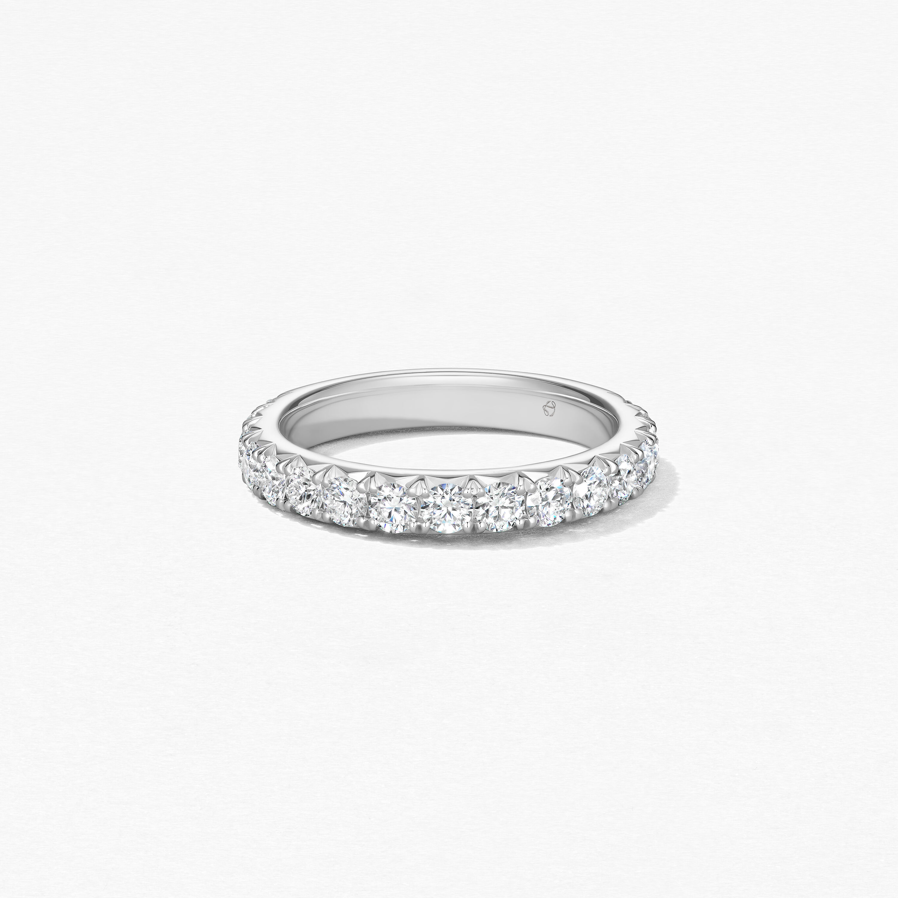 Vela French Cut Pav&eacute; Band, Platinum, large