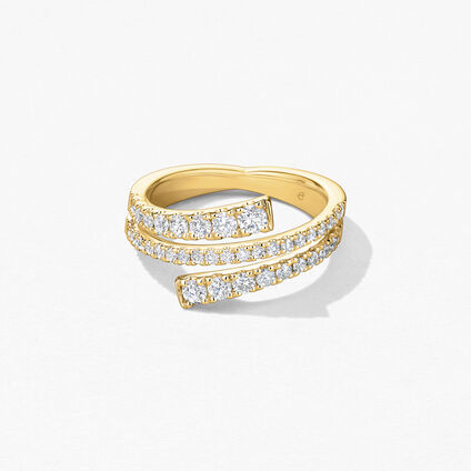 Grace Wrap Right Hand Ring, 18K Yellow Gold, large
