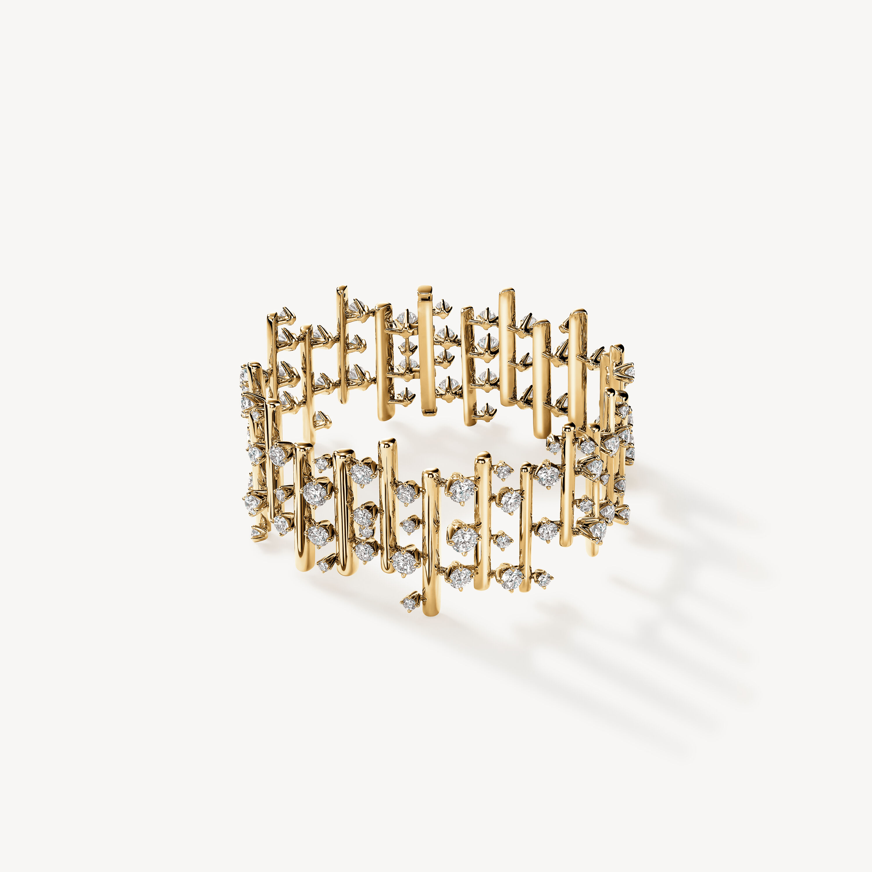 BARRE Multi-Row Large Bracelet, 18K Yellow Gold, large